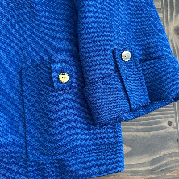 Tahari ASL Women’s Navy Blue Blazer Gold Buttons Size 14 – Classic Career Capsul - Picture 2 of 8